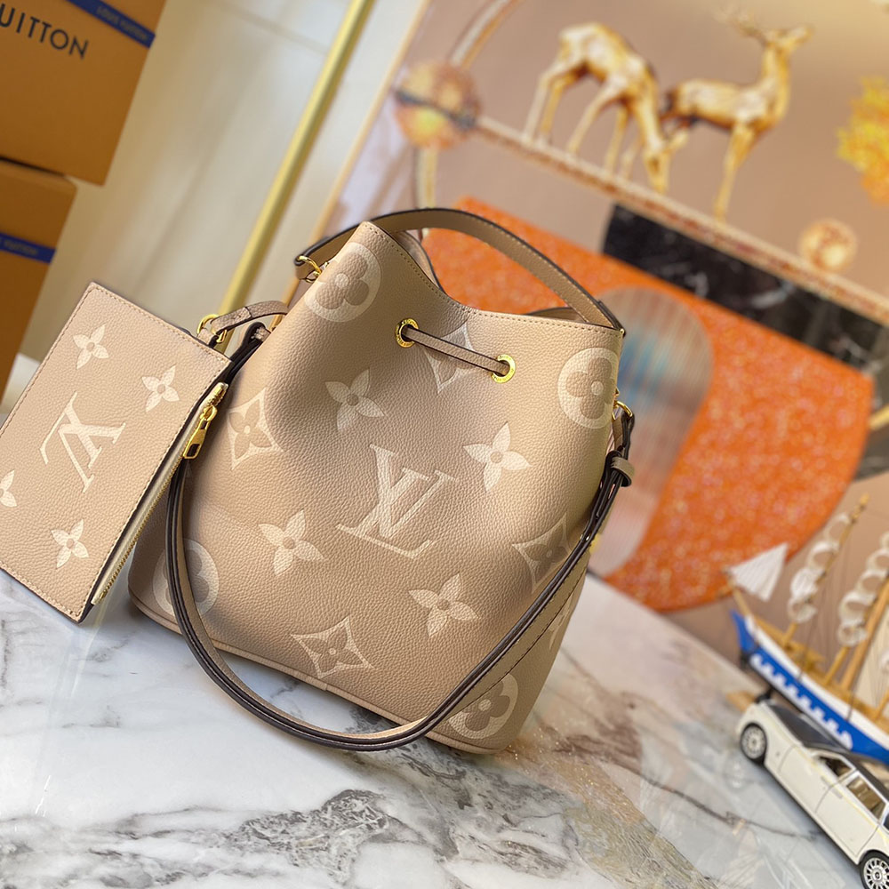 Wholesale Luxury Louis Vuitton Neonoe Mm Bucket Bag- Black/Brown - Image 8