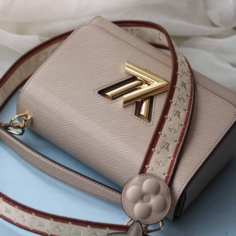 Wholesale Luxury Louis Vuitton Twist Mm M57050 Beige/Black/Pink - Image 4