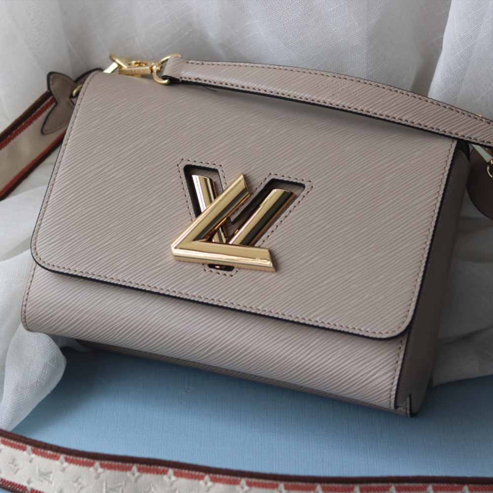 Wholesale Luxury Louis Vuitton Twist Mm M57050 Beige/Black/Pink - Image 5