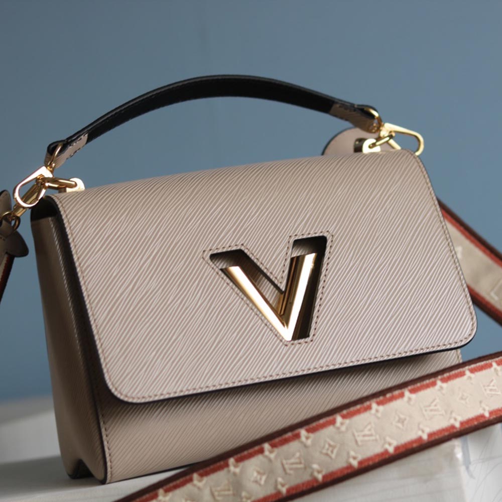Wholesale Luxury Louis Vuitton Twist Mm M57050 Beige/Black/Pink - Image 9