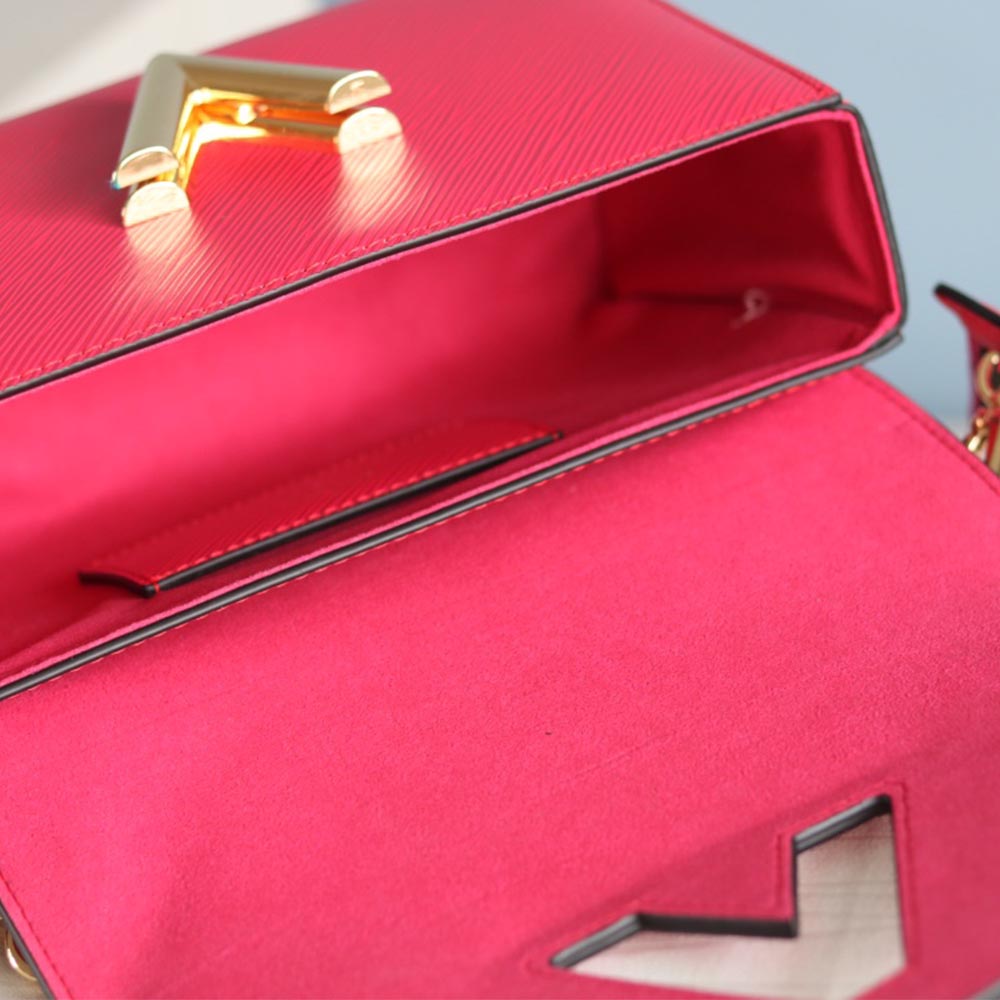 Wholesale Luxury Louis Vuitton Twist Mm M57050 Beige/Black/Pink - Image 16