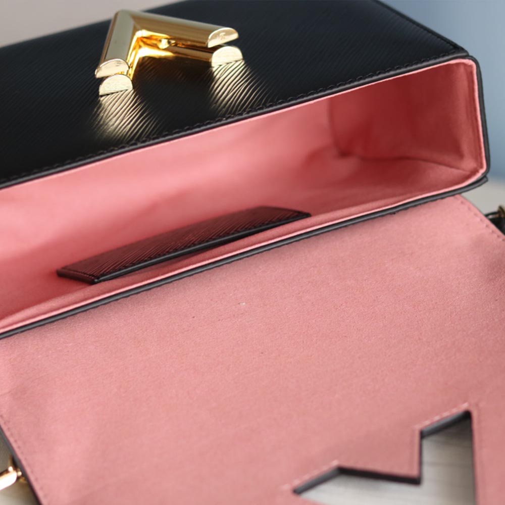 Wholesale Luxury Louis Vuitton Twist Mm M57050 Beige/Black/Pink - Image 13