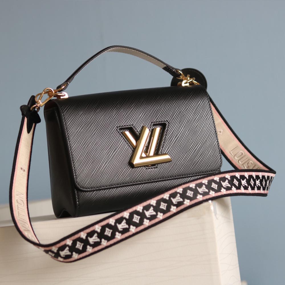 Wholesale Luxury Louis Vuitton Twist Mm M57050 Beige/Black/Pink - Image 10
