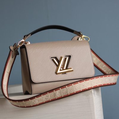 Wholesale Luxury Louis Vuitton Twist Mm M57050 Beige/Black/Pink