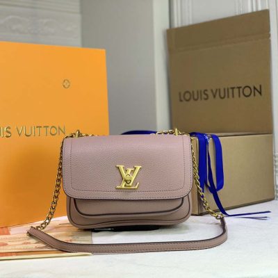 Alternative view of Wholesale Luxury Louis Vuitton Lockme Chain Pm Black/White/Pink