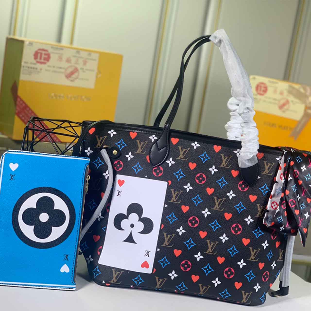 Wholesale Luxury Louis Vuitton Game On Neverfull Mm M57462 Black/White - Image 11