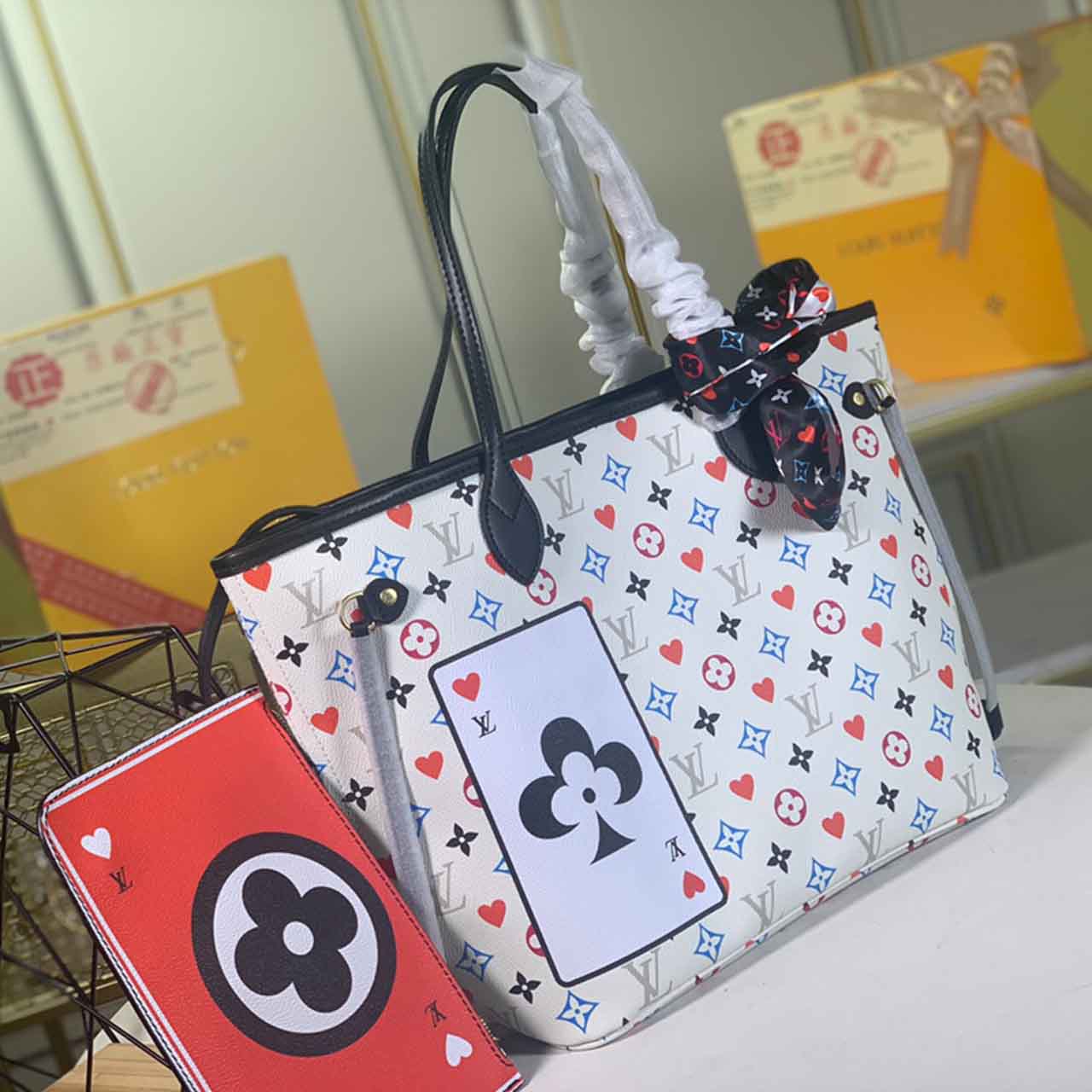 Wholesale Luxury Louis Vuitton Game On Neverfull Mm M57462 Black/White - Image 6