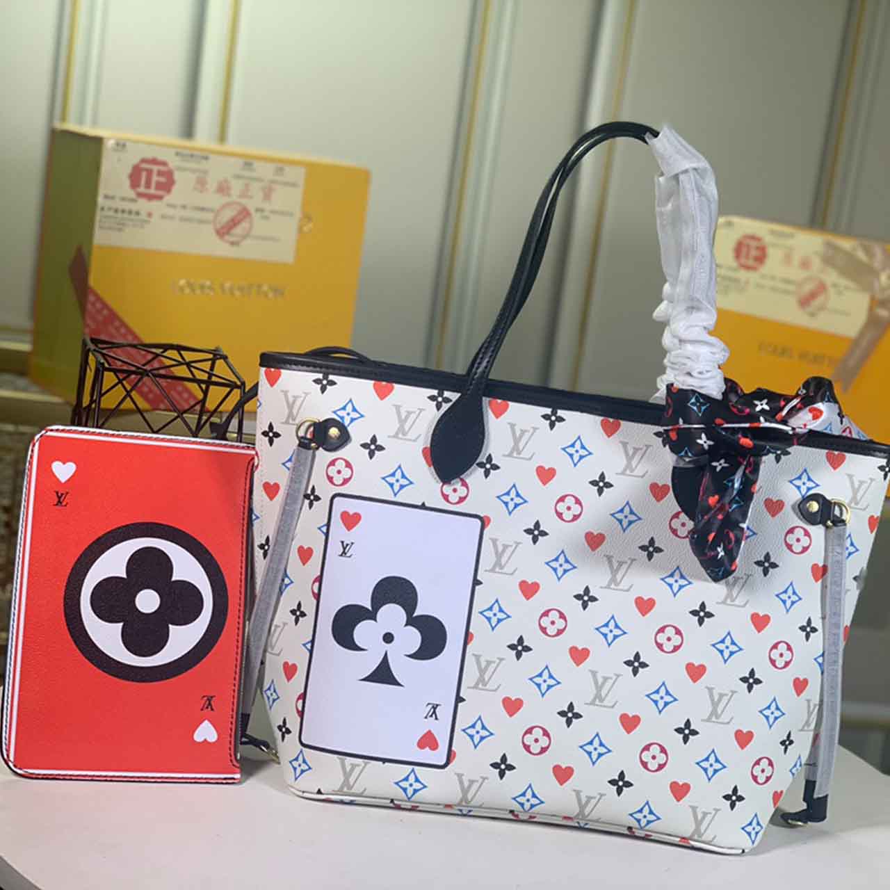 Wholesale Luxury Louis Vuitton Game On Neverfull Mm M57462 Black/White - Image 7