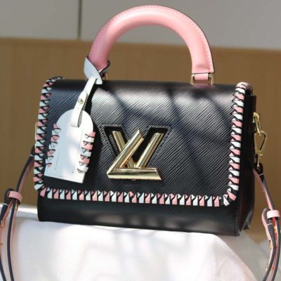 Wholesale Luxury Louis Vuitton Twist Mm Handbag Black/Pink/Brown