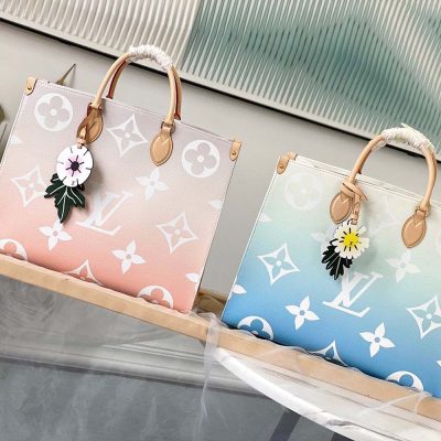 Wholesale Luxury Louis Vuitton Onthego Gm Blue/Pink/Mist