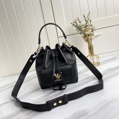 Alternative view of Wholesale Luxury Louis Vuitton Lockme Bucket Black/Brown/Grey