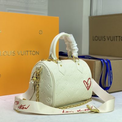 Alternative view of Wholesale Luxury Louis Vuitton Limited Edition Speedy Bandouliere 22 White/Pink