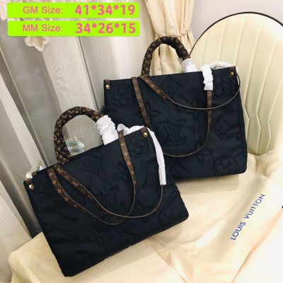 Wholesale Luxury Louis Vuitton Onthego Gm Tote Bag- Black