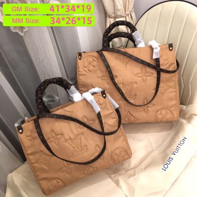 Wholesale Luxury Louis Vuitton Onthego Gm Tote Bag- Beige