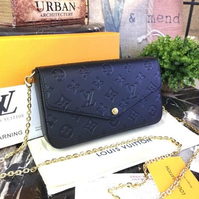 Wholesale Luxury Louis Vuitton Felicie Pochette Black/Blue/Red