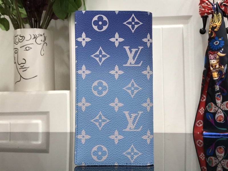 Wholesale Luxury Louis Vuitton Brazza Wallet Blue Sky - Image 3