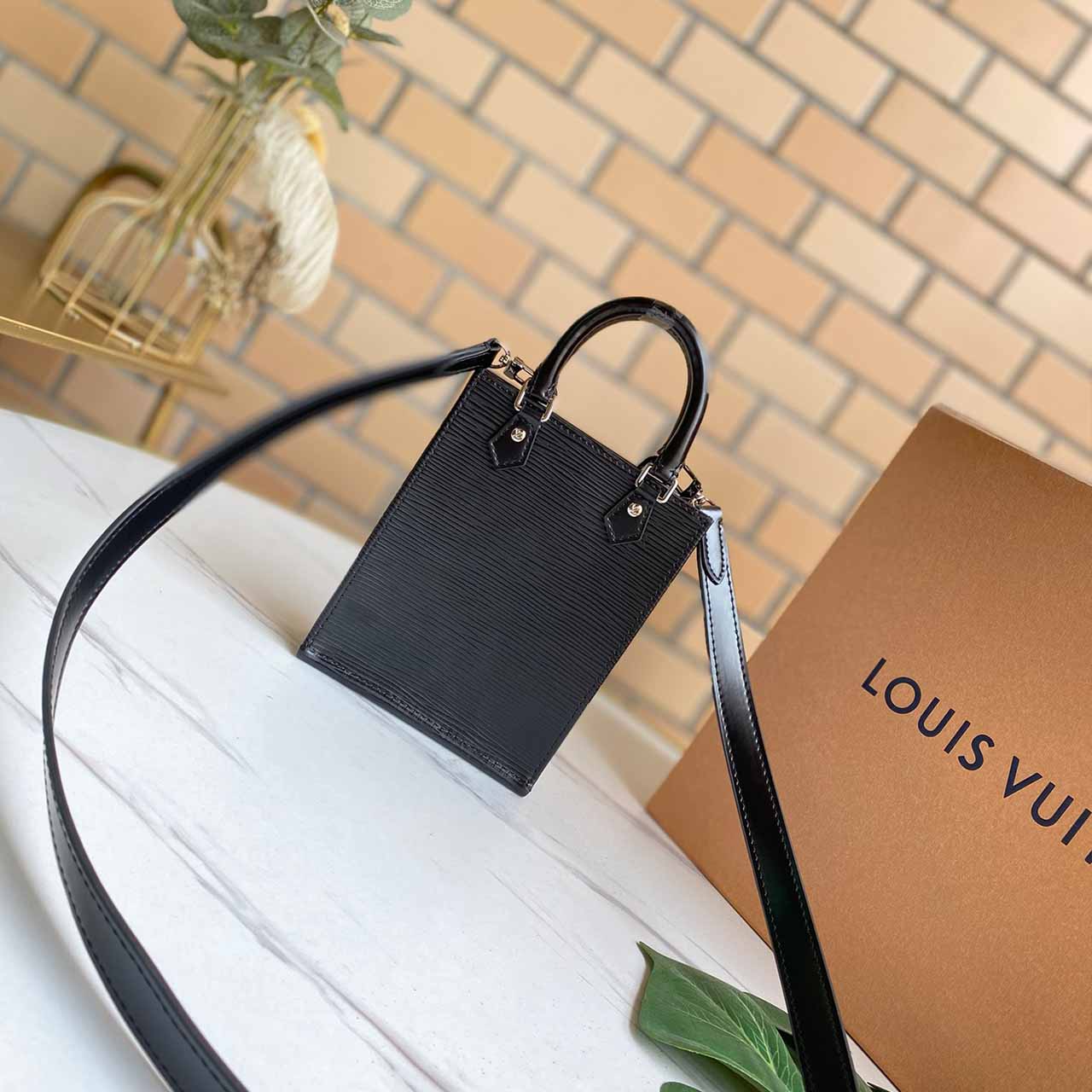 Wholesale Luxury Louis Vuitton Petit Sac Plat M69441 Black/White/Pink - Image 7