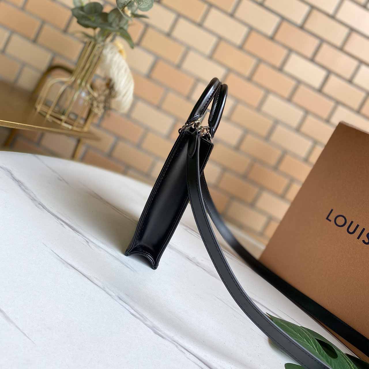 Wholesale Luxury Louis Vuitton Petit Sac Plat M69441 Black/White/Pink - Image 8