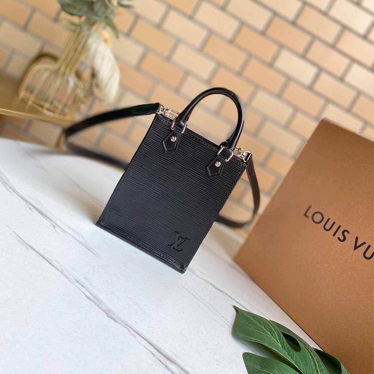 Wholesale Luxury Louis Vuitton Petit Sac Plat M69441 Black/White/Pink - Image 10