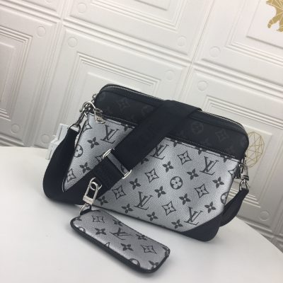 Wholesale Luxury Louis Vuitton Trio Messenger M69443 Black/Silver