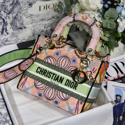 Wholesale Luxury Dior Aaa-In Light Medium Lady D-Lite Bag M8003/Embroidery
