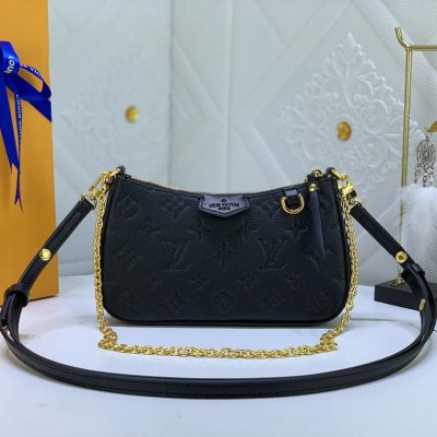 Wholesale Luxury Louis Vuitton Easy Pouch On Strap- Black/Beige/White