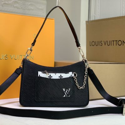 Alternative view of Wholesale Luxury Louis Vuitton Marelle Handbag Black/White/Brown