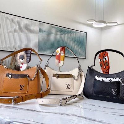 Wholesale Luxury Louis Vuitton Marelle Handbag Black/White/Brown