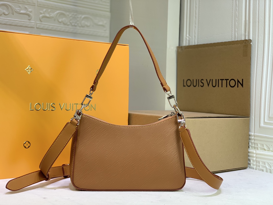 Wholesale Luxury Louis Vuitton Marelle Handbag Black/White/Brown - Image 9
