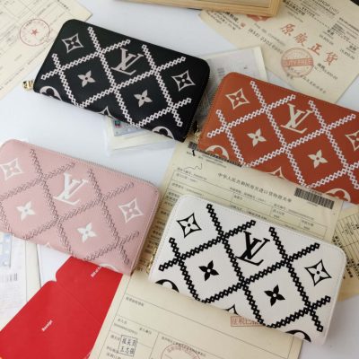 Wholesale Luxury Louis Vuitton Monogram Empreinte Broderies Zippy Wallet M81141