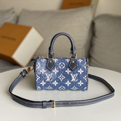Wholesale Luxury Louis Vuitton Nano Speedy Denim