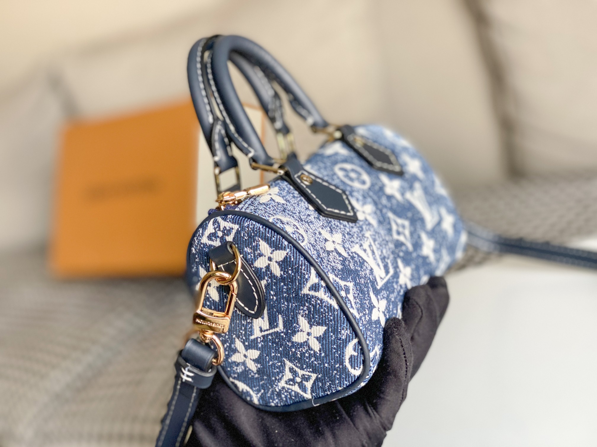 Wholesale Luxury Louis Vuitton Nano Speedy Denim - Image 3