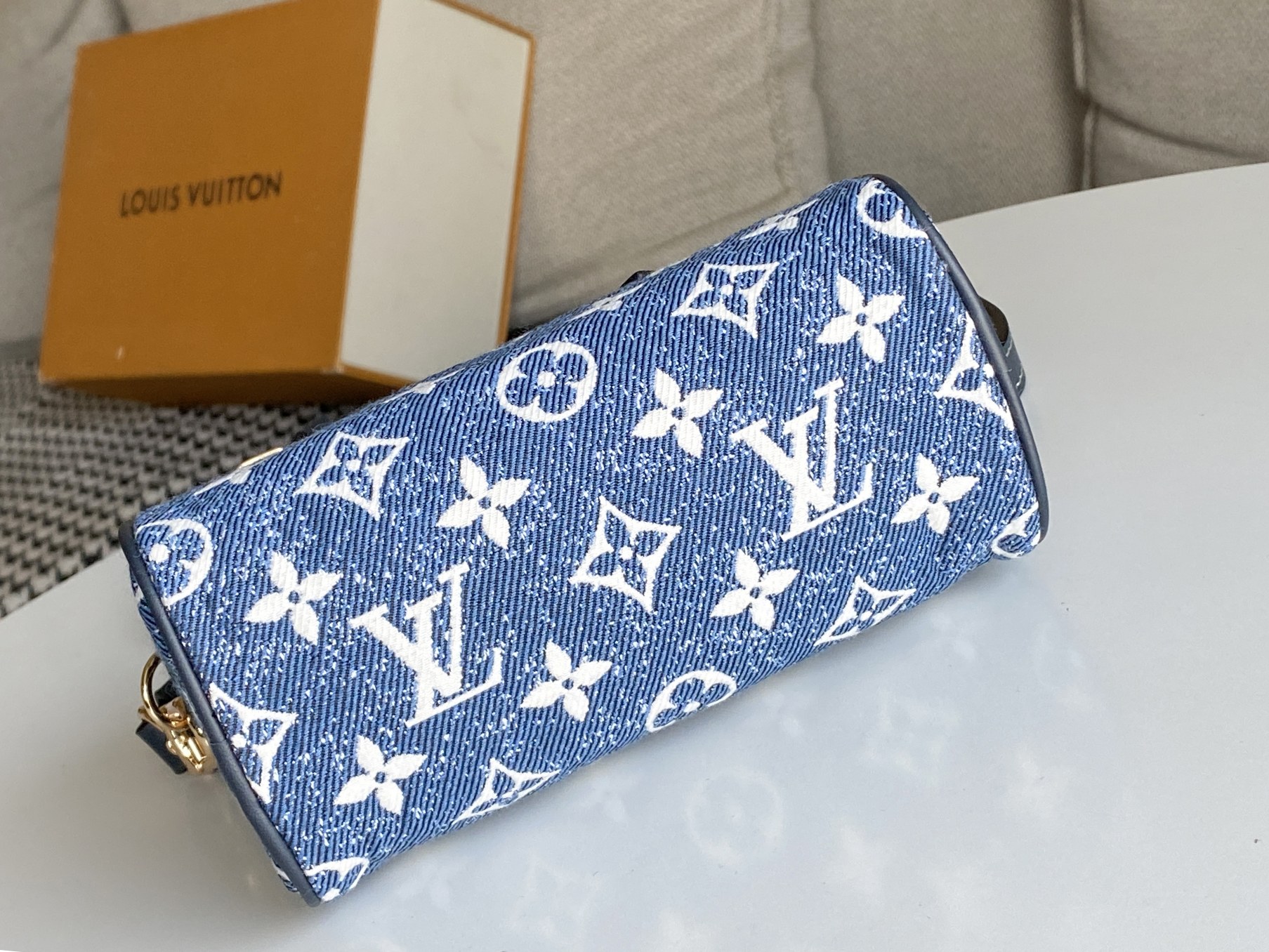 Wholesale Luxury Louis Vuitton Nano Speedy Denim - Image 4