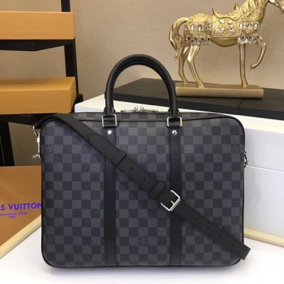 Wholesale Luxury Louis Vuitton Porte-Documents Voyage Pm N41478 Grey Plaid