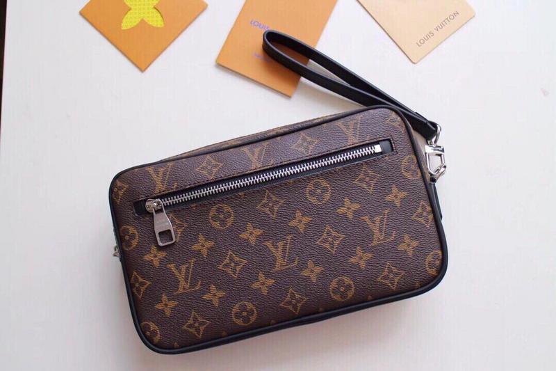 Wholesale Luxury Louis Vuitton Kasai Clutch Black/Brown