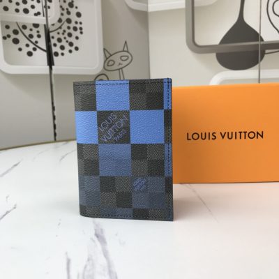 Wholesale Luxury Louis Vuitton Passport Cover N60410 White/Blue/Orange