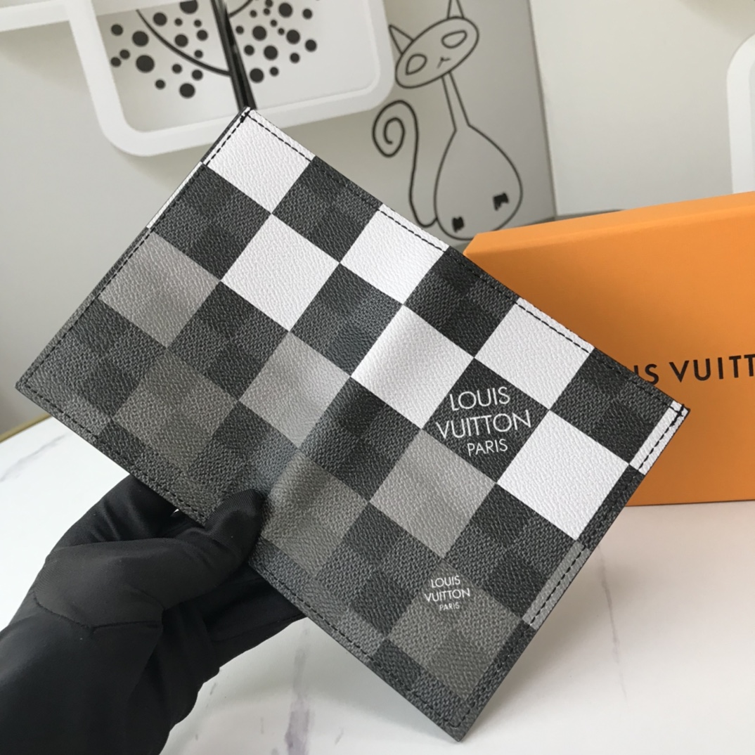 Wholesale Luxury Louis Vuitton Passport Cover N60410 White/Blue/Orange - Image 12