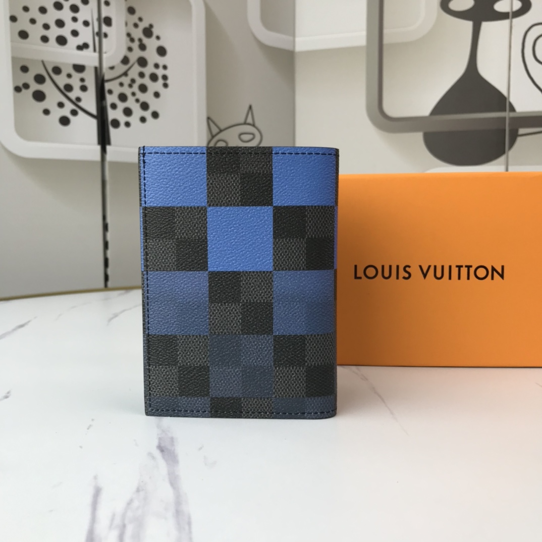 Wholesale Luxury Louis Vuitton Passport Cover N60410 White/Blue/Orange - Image 2