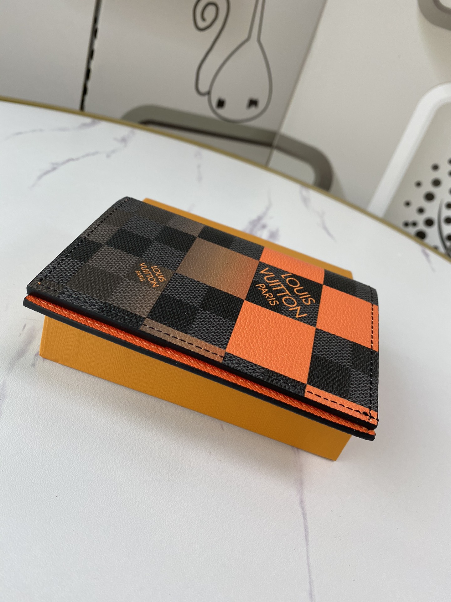 Wholesale Luxury Louis Vuitton Passport Cover N60410 White/Blue/Orange - Image 15