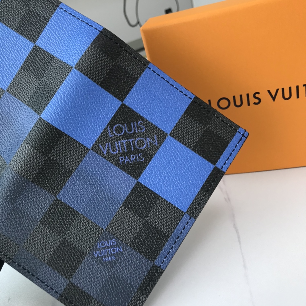 Wholesale Luxury Louis Vuitton Passport Cover N60410 White/Blue/Orange - Image 6