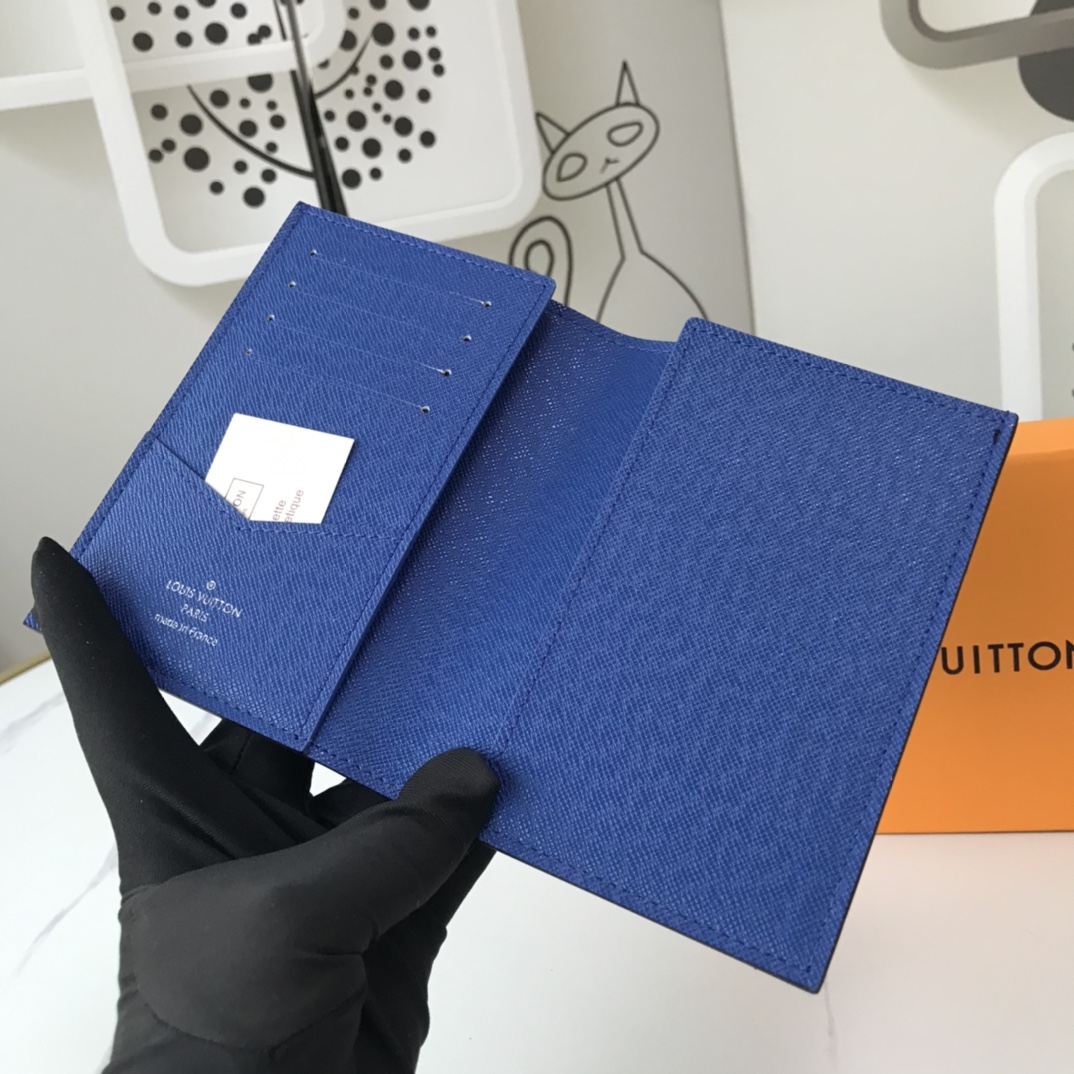 Wholesale Luxury Louis Vuitton Passport Cover N60410 White/Blue/Orange - Image 7