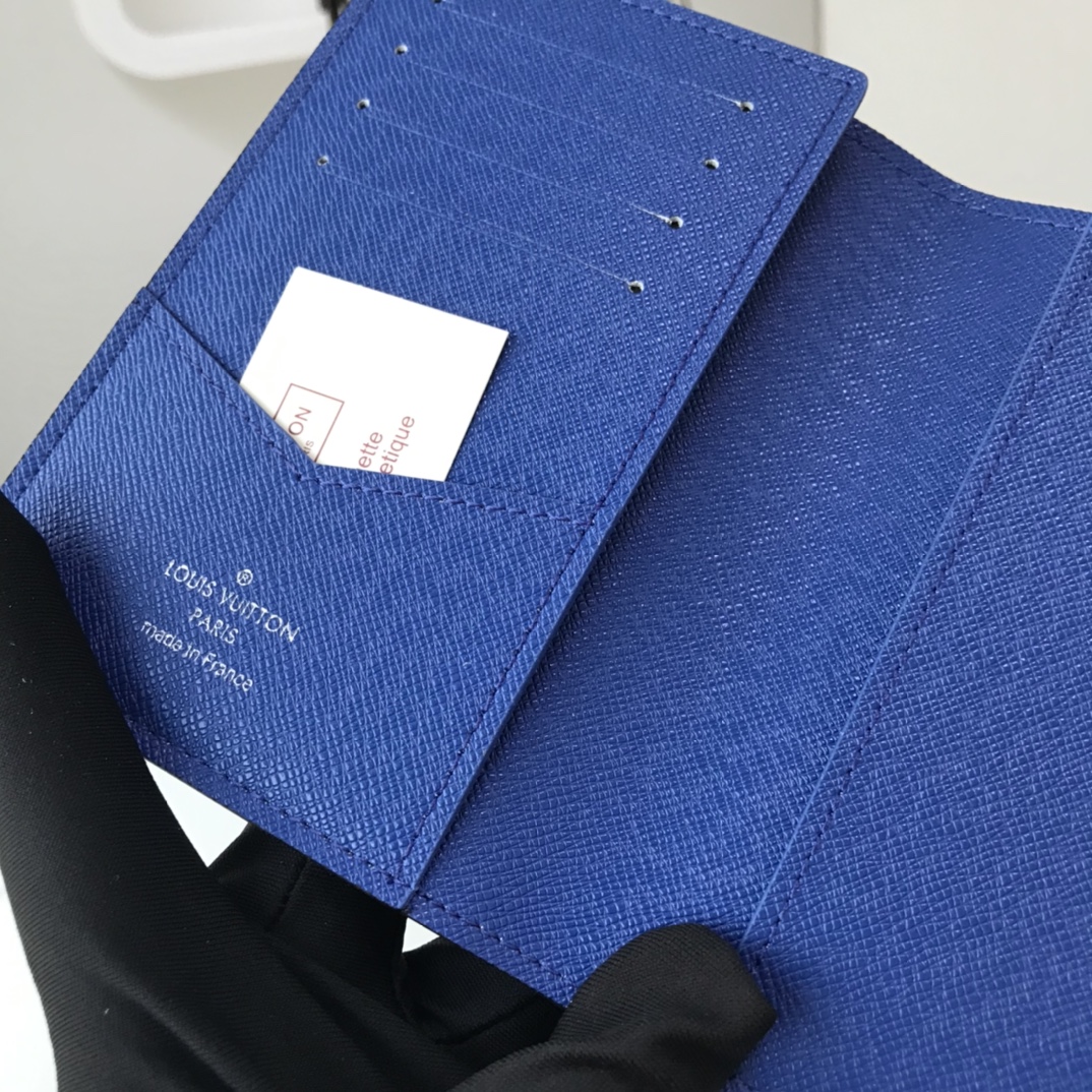 Wholesale Luxury Louis Vuitton Passport Cover N60410 White/Blue/Orange - Image 8
