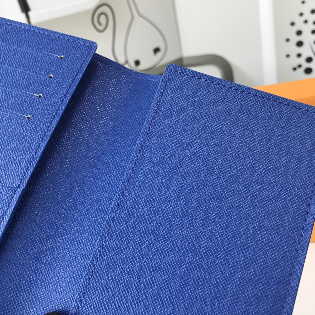 Wholesale Luxury Louis Vuitton Passport Cover N60410 White/Blue/Orange - Image 9