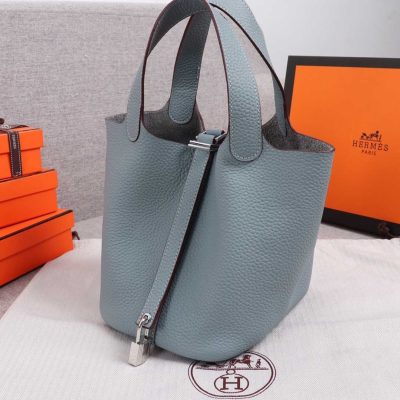 Wholesale Luxury Hermes Aaa-Picotin Lock 22Cm18Cm Bag Blue/Orange/Pink