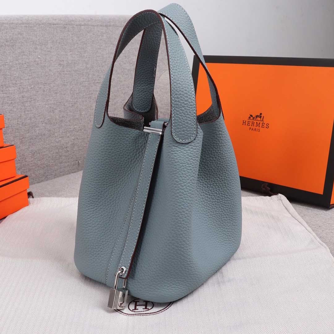 Wholesale Luxury Hermes Aaa-Picotin Lock 22Cm18Cm Bag Blue/Orange/Pink - Image 9