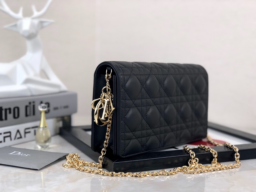 Wholesale Luxury Dior Lady Pouch Black/Pink - Image 2
