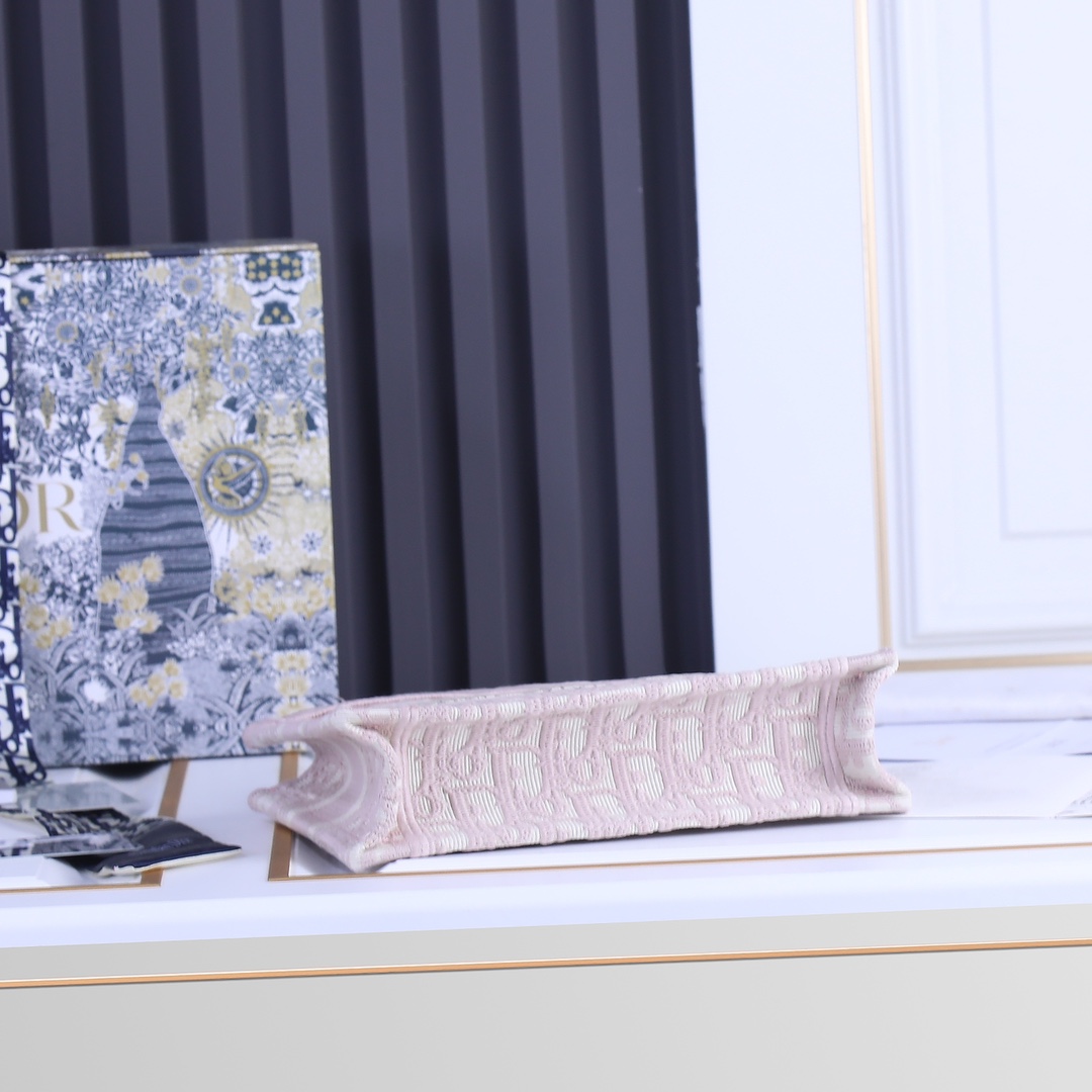 Wholesale Luxury Dior Oblique Embroidery Mini Book Tote - Image 12