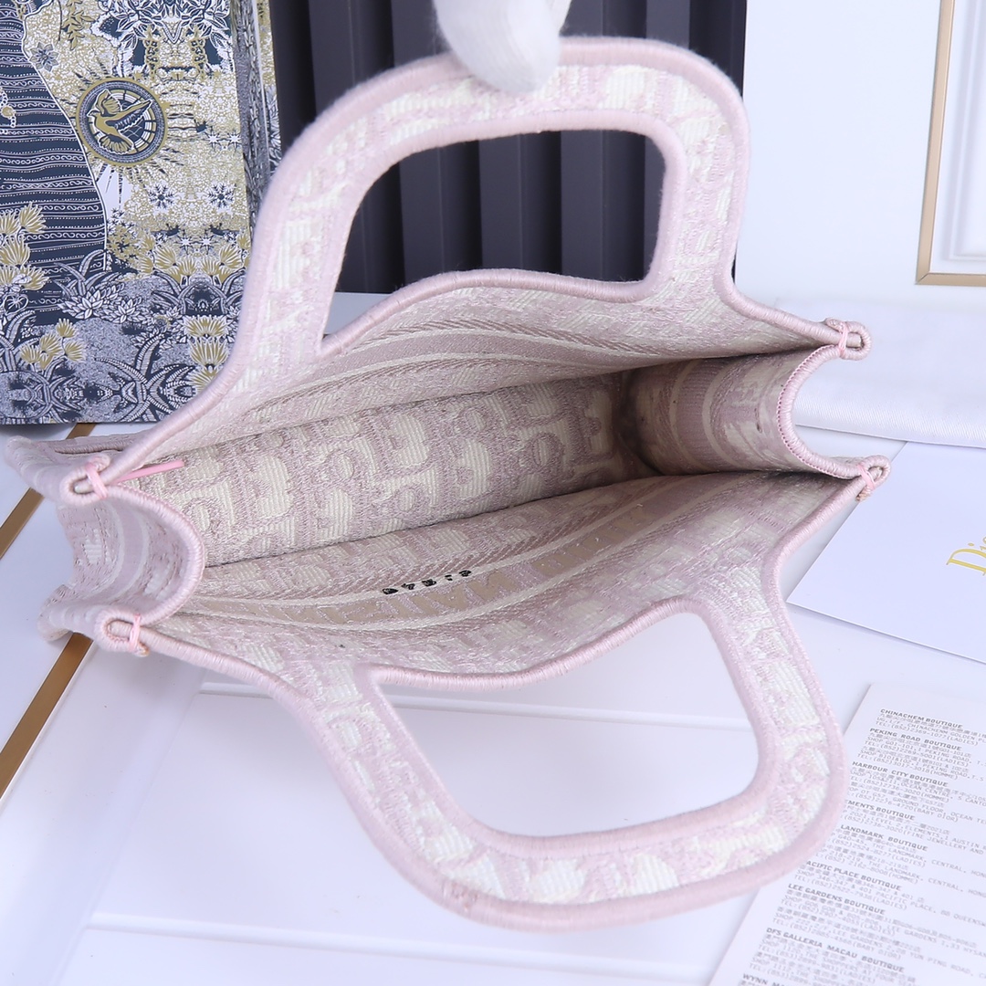Wholesale Luxury Dior Oblique Embroidery Mini Book Tote - Image 13