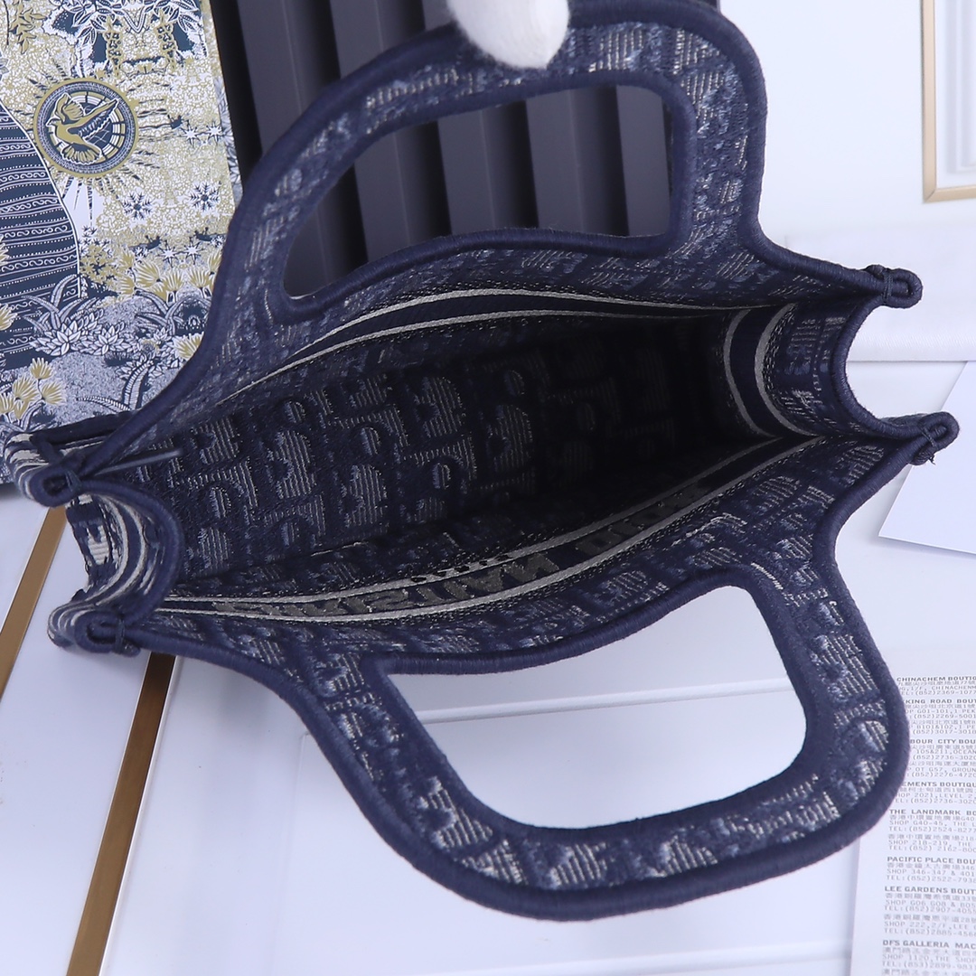 Wholesale Luxury Dior Oblique Embroidery Mini Book Tote - Image 5