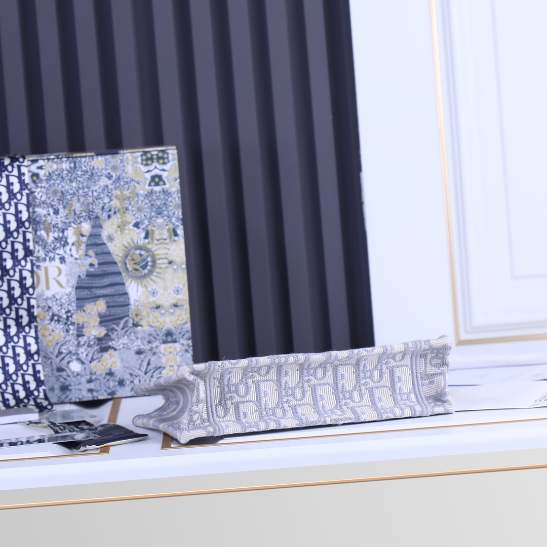 Wholesale Luxury Dior Oblique Embroidery Mini Book Tote - Image 8